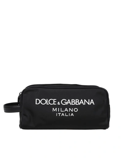 Shop Dolce & Gabbana Necessary In Nylon In Black / Black