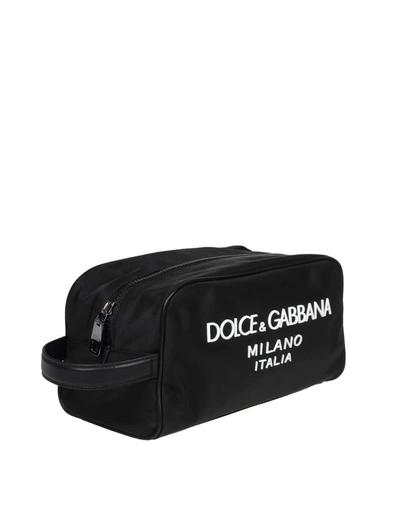 Shop Dolce & Gabbana Necessary In Nylon In Black / Black