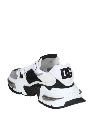 Shop Dolce & Gabbana Sneakers In A Mix Of Materials In White/black