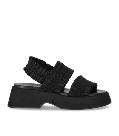 Shop Ganni Smock Black Platform Sandal