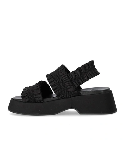 Shop Ganni Smock Black Platform Sandal