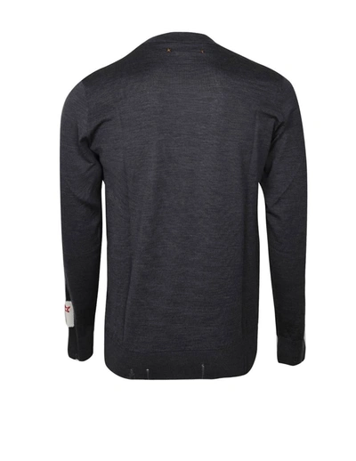 Shop Golden Goose Wool Sweater In Dark Grey