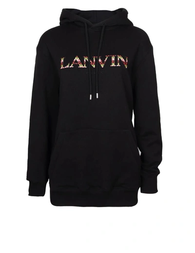 Shop Lanvin Cotton Sweatshirt In Black