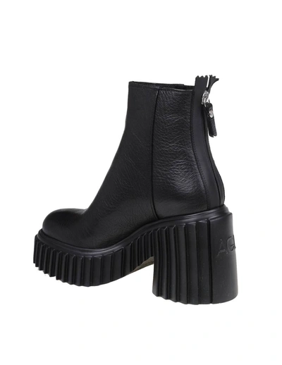 Shop Agl Attilio Giusti Leombruni Agl Leather Ankle Boot In Black