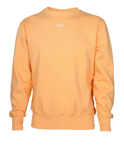 Shop Autry Cotton Sweatshirt In Orange