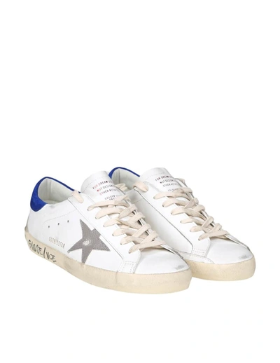 Shop Golden Goose Super Star Sneakers In White/grey