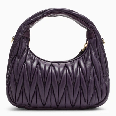 Shop Miu Miu Miu Wander Purple Matelassé Bag Women