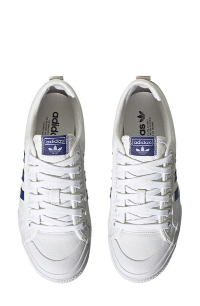 Shop Adidas Originals Nizza Platform Sneaker In White/ Semi Lucid Blue/ Black