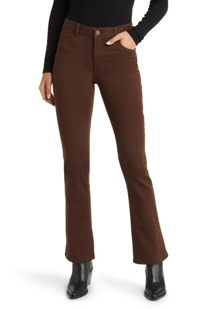 Shop Wit & Wisdom 'ab'solution Itty Bitty High Waist Bootcut Pants In Cold Brew