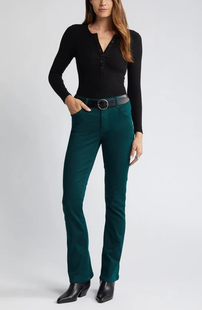 Shop Wit & Wisdom 'ab'solution Itty Bitty High Waist Bootcut Pants In Spruce