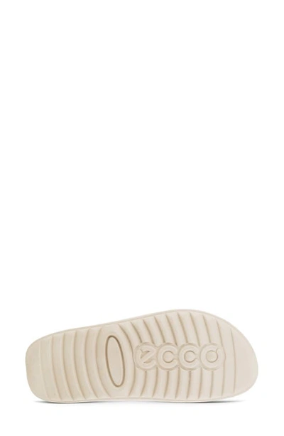 Shop Ecco 2nd Cozmo Buckle Slide Sandal In Pure White Gold