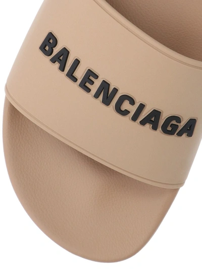 Shop Balenciaga Flat Shoes In Beige