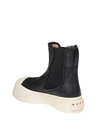 Shop Marni Nappa Leather Ankle Boot In Black