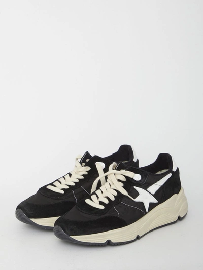 Shop Golden Goose Running Sole Sneakers In Black