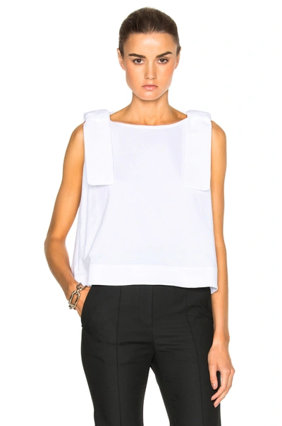 Shop Victoria Victoria Beckham Double Knot Top In White