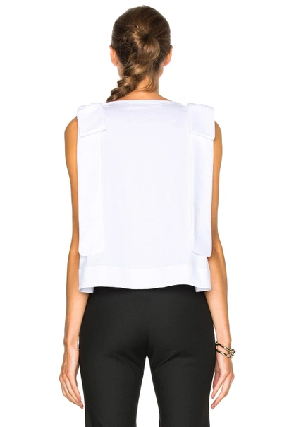 Shop Victoria Victoria Beckham Double Knot Top In White