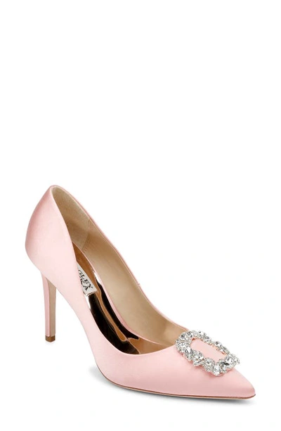 Shop Badgley Mischka Cher Crystal Embellished Pump In Rose Pink