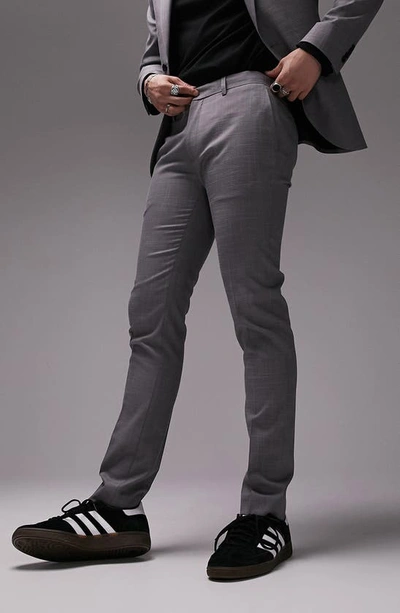 Shop Topman Skinny Suit Trousers In Grey