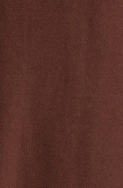 Shop Anne Klein Button Cuff Mock Neck Sweater In Espresso