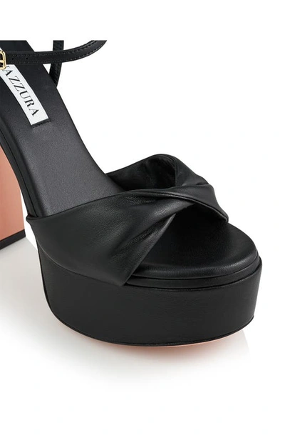 Shop Aquazzura Twist Ankle Strap Platform Sandal In Black