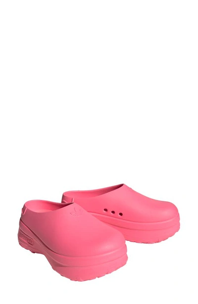 Shop Adidas Originals Stan Smith Lifestyle Platform Mule In Lucid Pink/ Lucid Pink/ Black