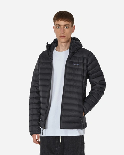 Shop Patagonia Down Sweater Hooded Jacket In Black