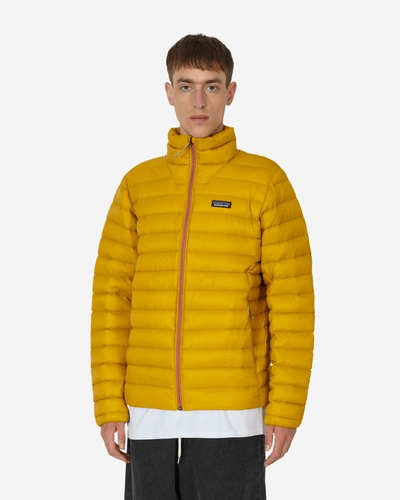 Shop Patagonia Down Sweater Jacket Cosmic Gold In Yellow