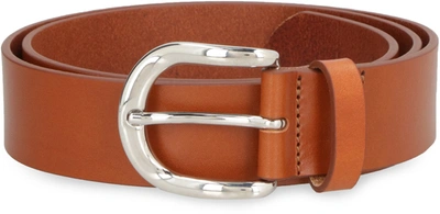 Shop Isabel Marant Zaph Leather Belt In Saddle Brown