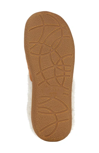 Floopi Faux Shearling Lined Slipper In Chestnut