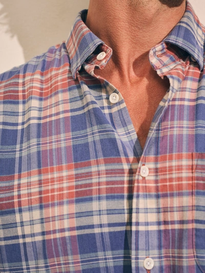 Shop Faherty All Time Shirt In Autumn Plaid