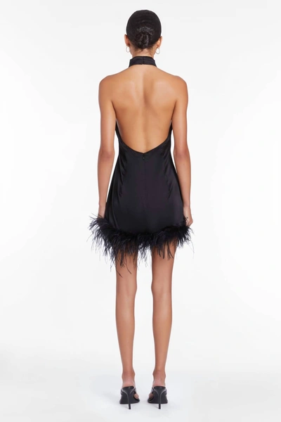 Shop Amanda Uprichard Lunaria Silk Dress In Black