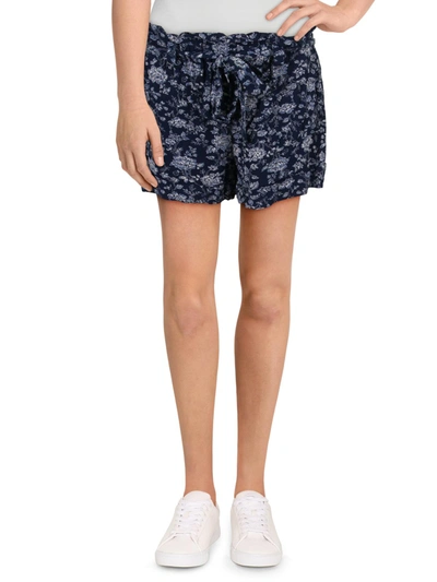 Shop Rosie G Womens Floral Mini Shorts In Blue