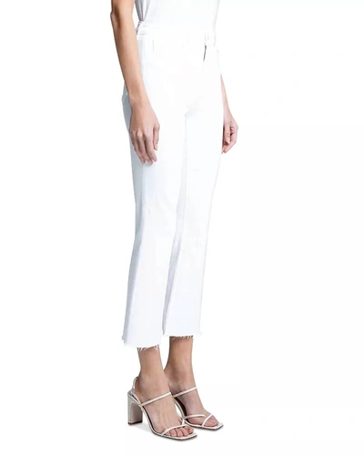 Shop L Agence Kendra Crop Flare Jean In Blanc In White
