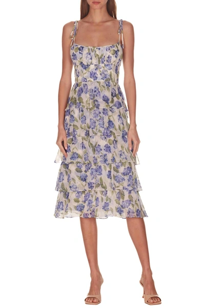 Shop Amanda Uprichard Adelina Dress In Margate Print In Multi