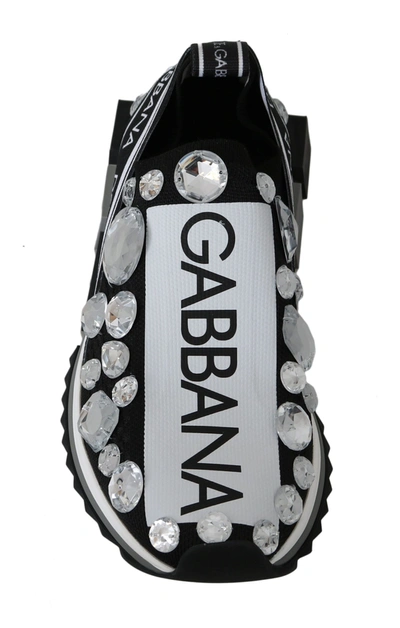 Shop Dolce & Gabbana Crystal Women's Sneakers Women's Shoes In Black