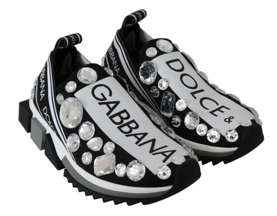 Shop Dolce & Gabbana Crystal Women's Sneakers Women's Shoes In Black