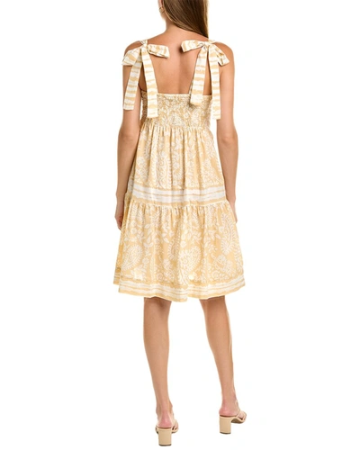 Shop Ro's Garden Fatima Mini Dress In Beige