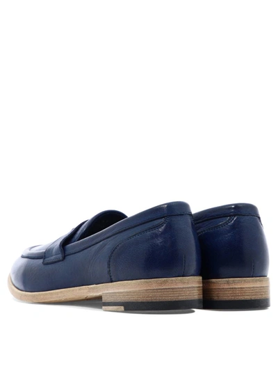 Shop Sturlini Classic Leather Loafers In Blue