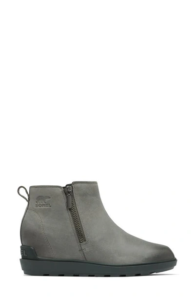 Shop Sorel Evie Ii Zip Waterproof Ankle Boot In Quarry/ Grill