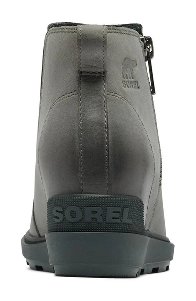 Shop Sorel Evie Ii Zip Waterproof Ankle Boot In Quarry/ Grill