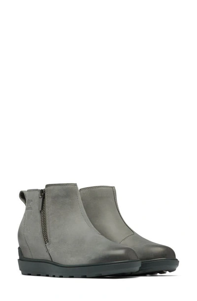 Sorel Evie Ii Zip Waterproof Ankle Boot In Quarry/ Grill