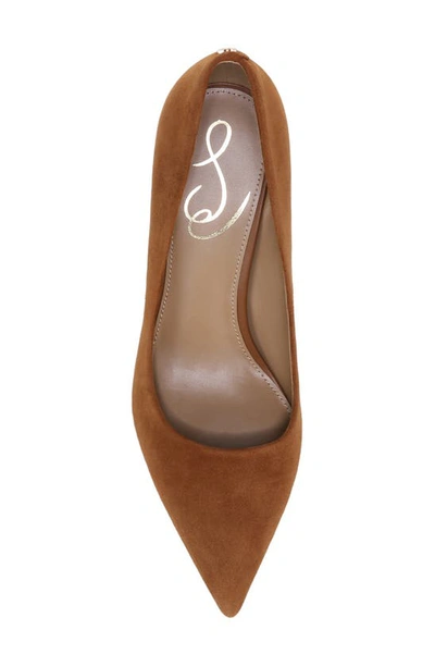 Sam Edelman Vienna Womens Comfort Insole Pointed Toe Pumps In Frontier Brown