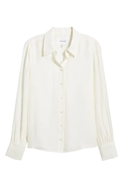 Shop Frame Victorian Silk Shirt In Off White