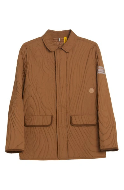 Shop Moncler Genius X Salehe Bembury Harter-heighway Quilted Down Jacket In Brown