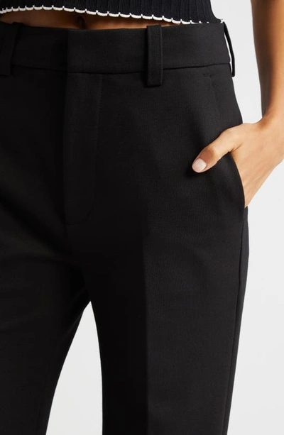 Shop Victoria Beckham Tailored Straight Leg Trousers In Black