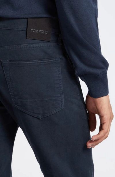 Shop Tom Ford Moleskin Slim Fit Five-pocket Pants In Indigo