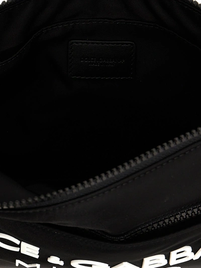 Shop Dolce & Gabbana Logo Print Clutch Bag Hand Bags Black