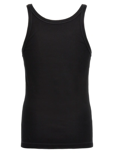 Shop Dolce & Gabbana Ribbed Tank Top Tops Black