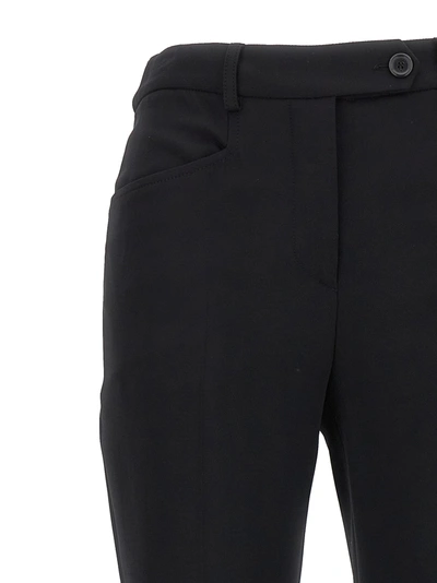 Moschino Straight-leg Pants With Front Pleat In Stretch Viscose