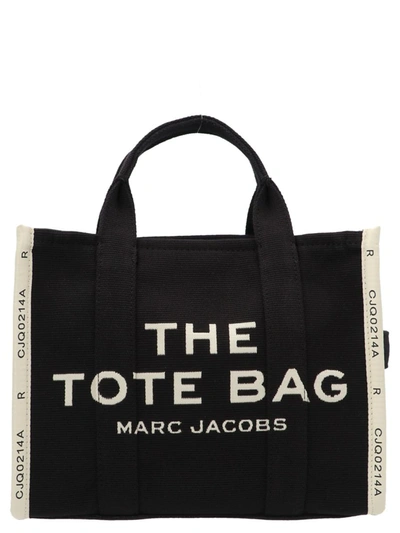 Shop Marc Jacobs Shopping 'the Jacquard Medium Tote' In White/black